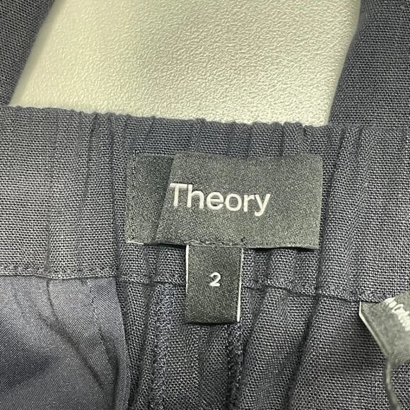 Theory Women's Treeca Pull-On Pants Navy Size 2 - Picture 4 of 4